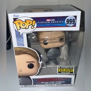 Funko Pop! Captain America Action Figure - Black, Gray, Brown